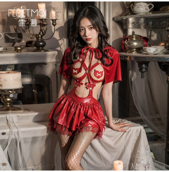 FEE ET MOI - Alluring Little Red Riding Hood Hollow Set (Red)
